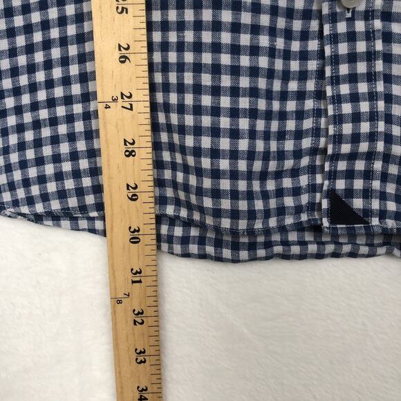 UNTUCKIT 100% Linen Shirt Men's XXL Blue Gingham Check Short Sleeve Button Up EC - Picture 7 of 10